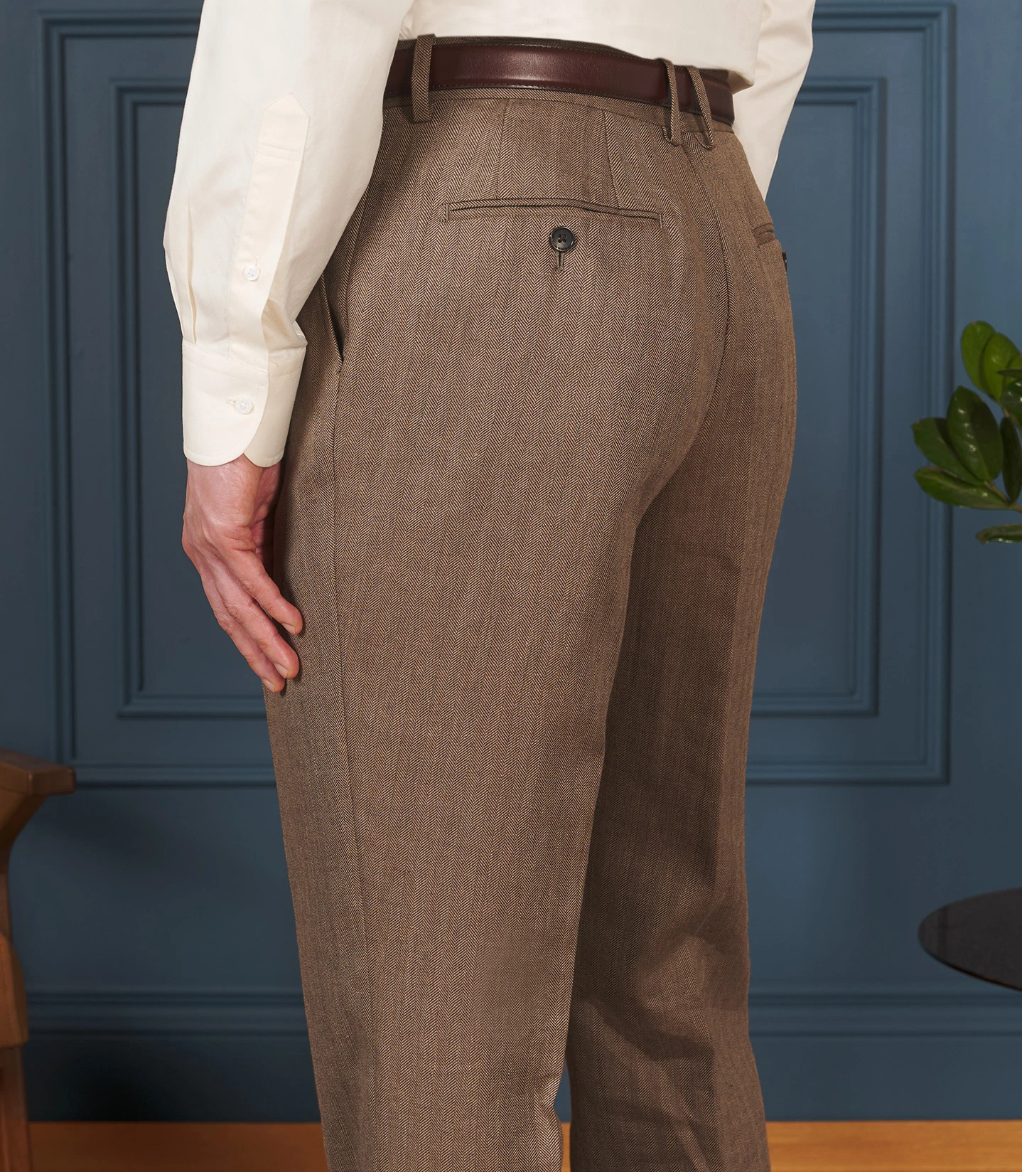 Medium Brown Herringbone - Neo 3 Suit